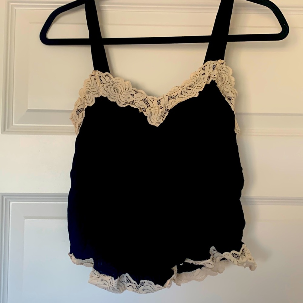 H&M black lace top